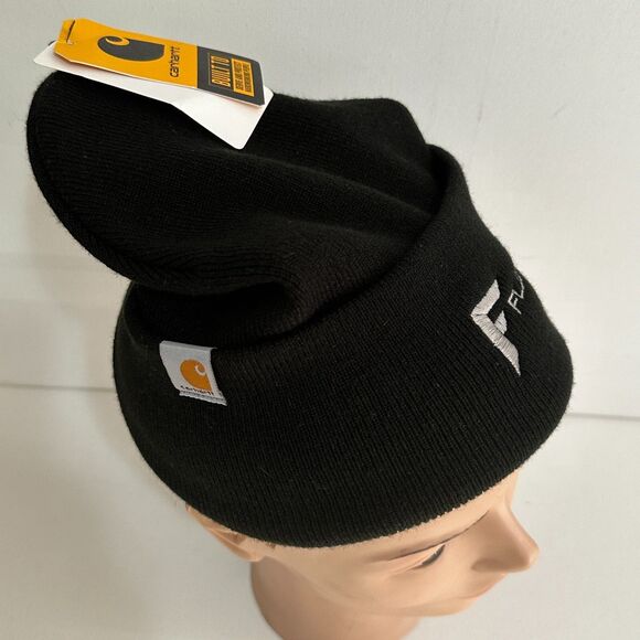 NWT Carhartt Fleetwood Knit Cuffed Beanie Black One Size AK4597-M RN 14806 - Picture 1 of 7